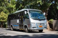 El bus el&eacute;ctrico fabricado en Chile que viaja a Brasil