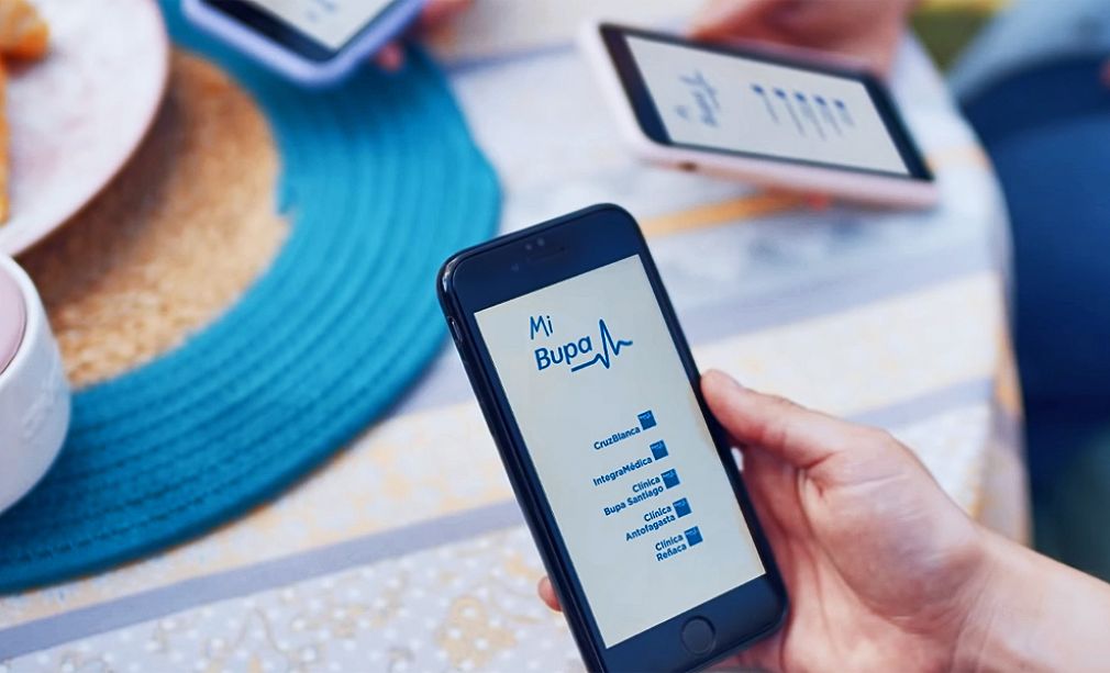 Aplicaci&oacute;n m&oacute;vil del grupo de salud Bupa en Chile