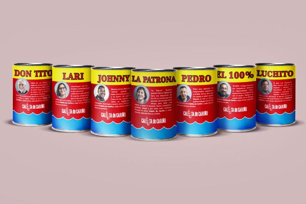 Homenaje a empleados en etiquetas de Jurel San José